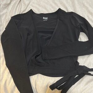 PacSun Black Wrap Crop Top